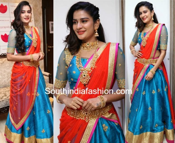 jenny-honey-half-saree-sravani-rao