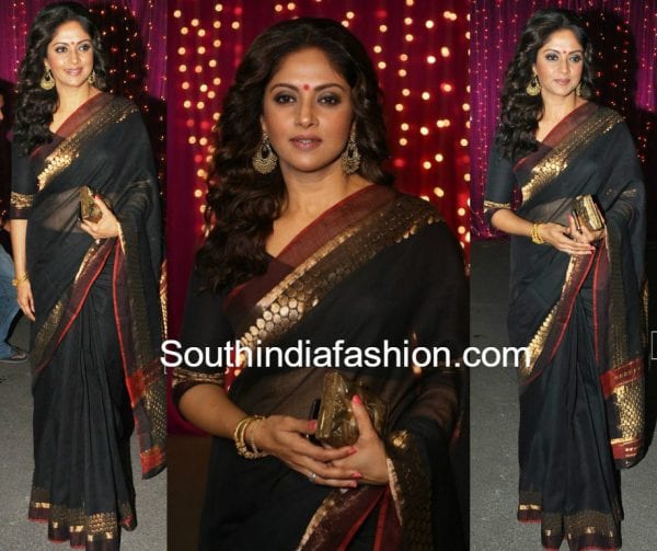 nadiya-black-saree-zee-apsara-awards-2017