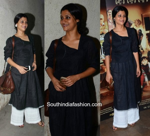 Konkana Sen in a palazzo tunic at the screening of A Death in the Gunj