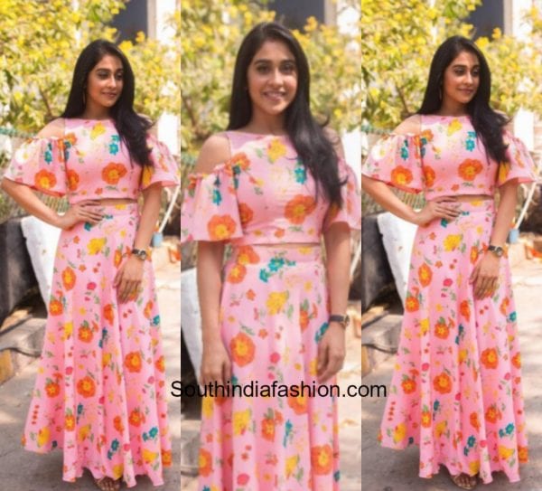 Regina Cassandra in Intish by Chintya for Saravanan Irukka Bayamean Movie Press Meet