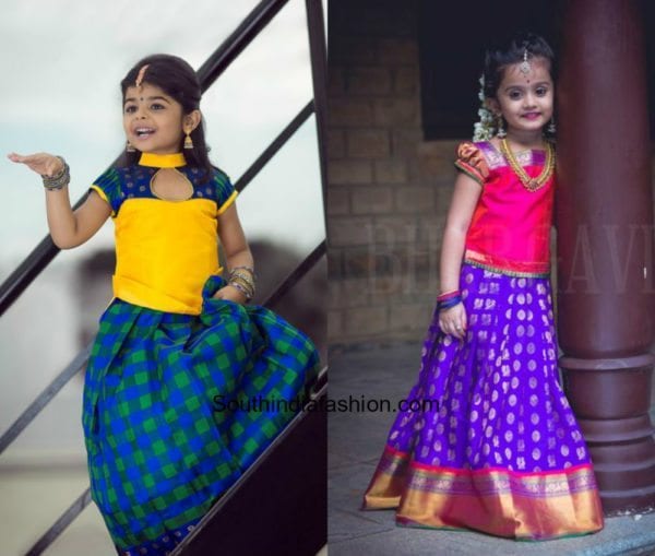 Kids Pattu Pavadai Designs 2