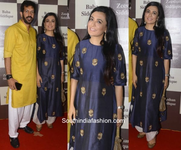 Mini Mathur in a kurta palazzo at Baba Siddiqui's Iftar party