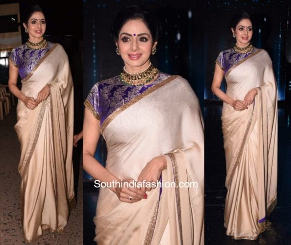 Sridevi Kapoor in Manish Malhotra for mom promotions 2