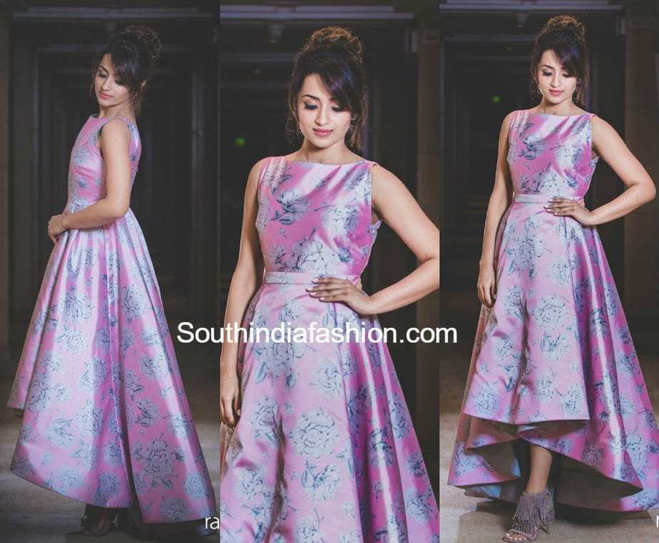 trisha krishnan jio filmfare awards south 2017 nishka lulla dress