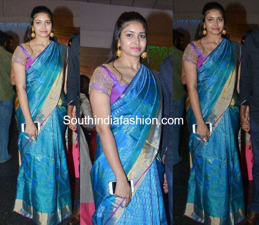 director krish wife ramya in pattu saree at shyam prasad reddy daughter wedding