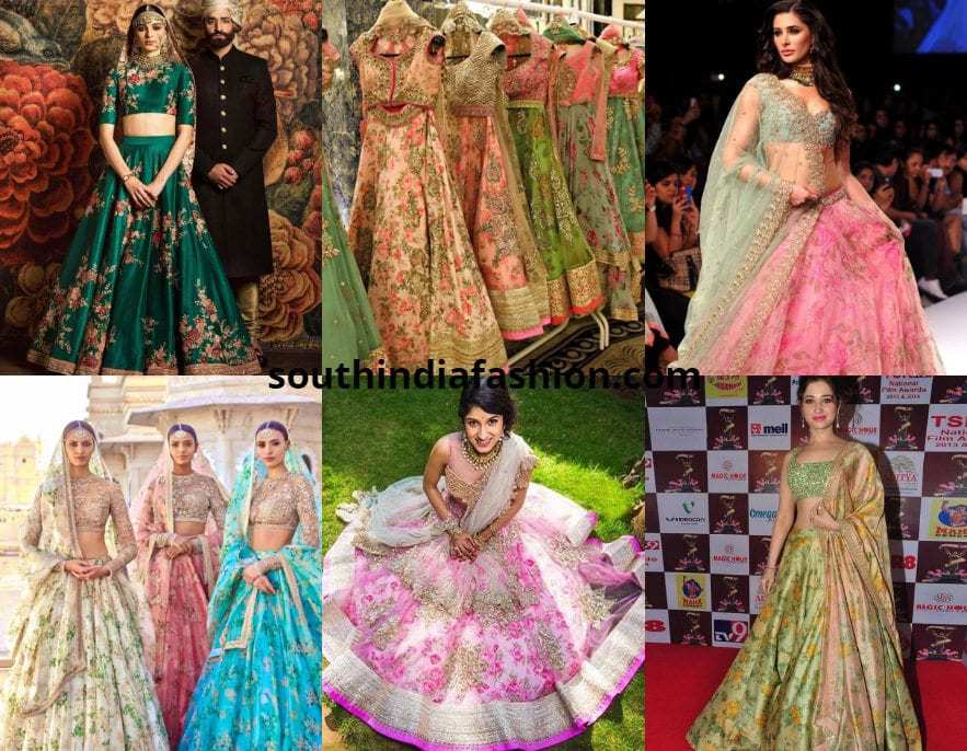 floral lehengas