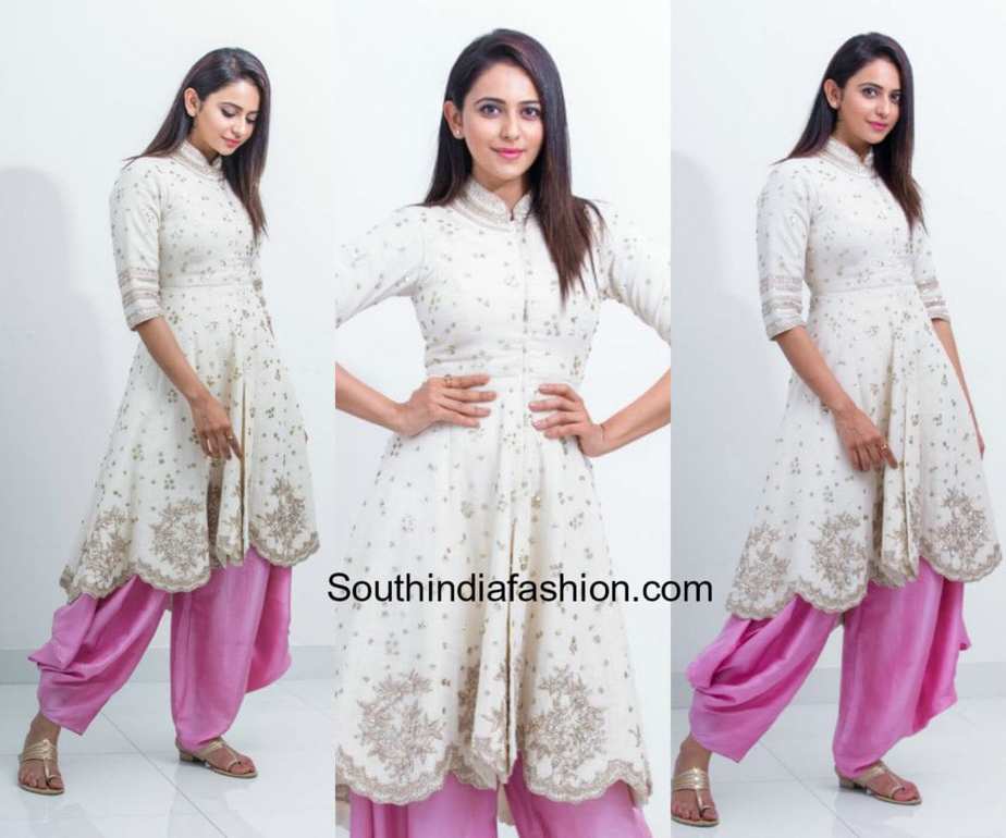 Rakul Preet Singh in Anushree Reddy for Jaya Janaki Naayaka Promotions