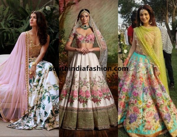 floral lehengas