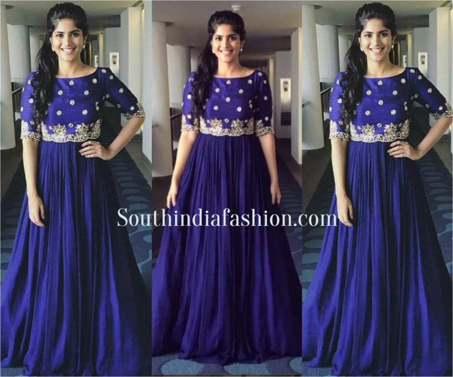 megha akash blue gown mrunalini rao