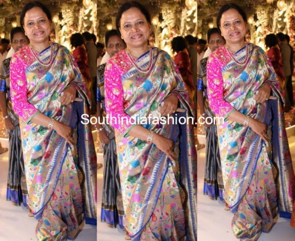 vasundhara diamond roof ceo vasundhara in paithani saree at rachana choudhary engagement