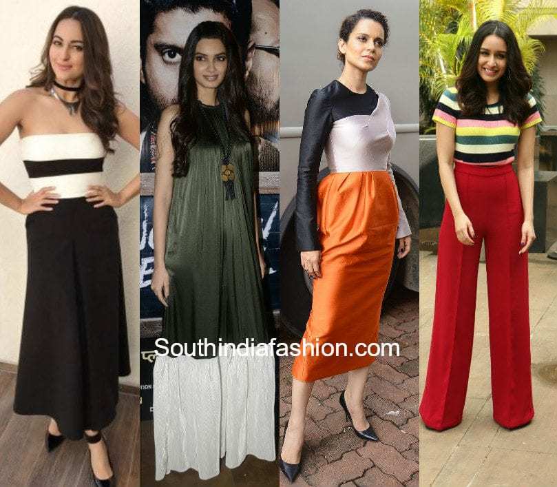 Bollywood celebrities in color blocked outfits