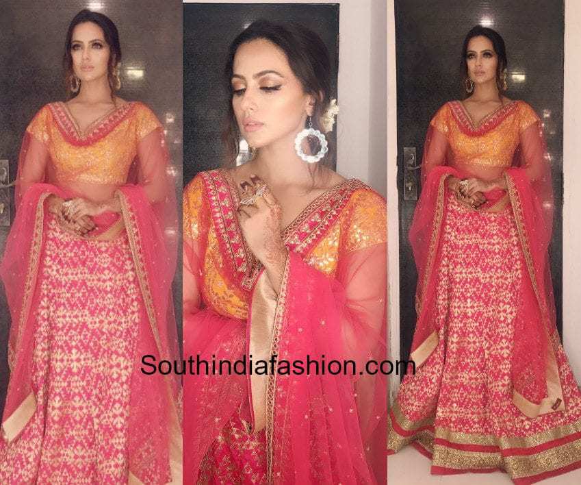 Sana Khan in Priti Sahni Designs for Eid (2)