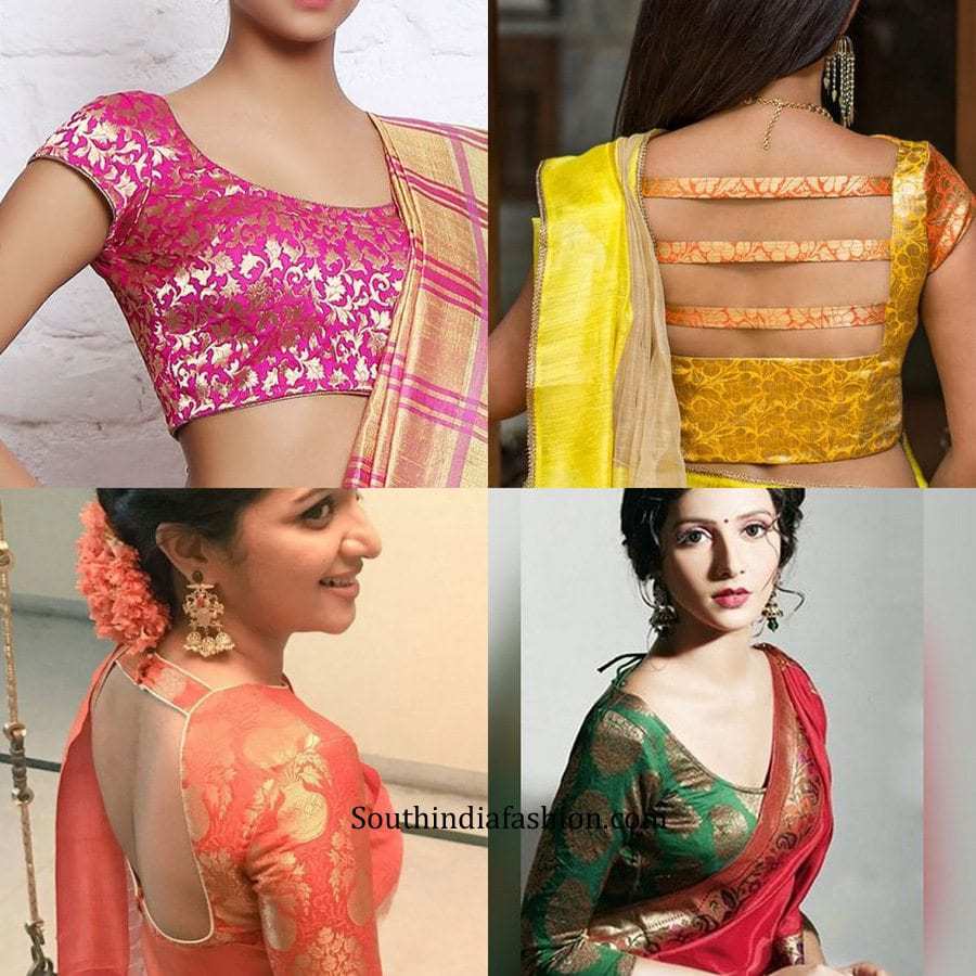 7 Trending Blouse Designs for Pattu Sarees – South India Fashion