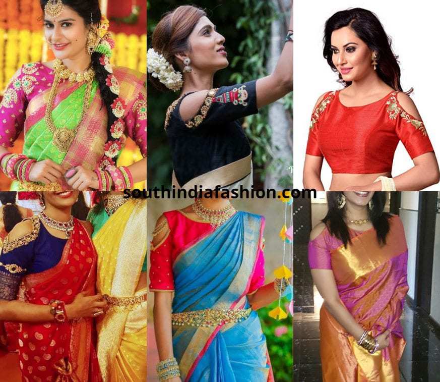 A Few Epic Cold Shoulder Blouses For Pattu Sarees