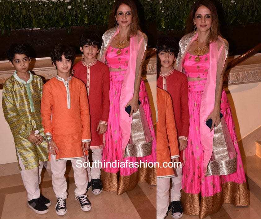 Suzanne Khan at Gaurav Gupta wedding reception