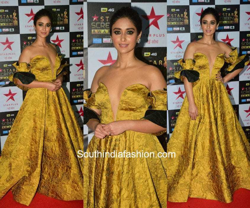 Ileana D Cruz in Taneiya Khanuja at Star Screen Awards 2017