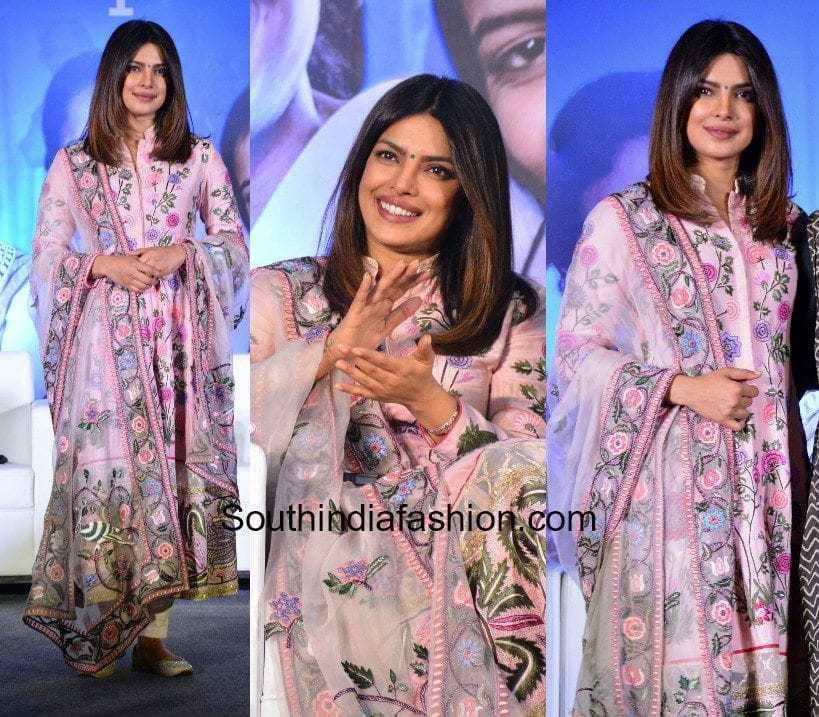 Priyanka Chopra in Rahul Mishra for a UNICEF Meet