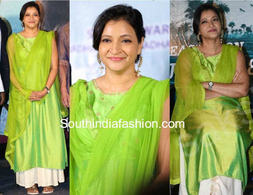 manjula ghattamaneni green salwar