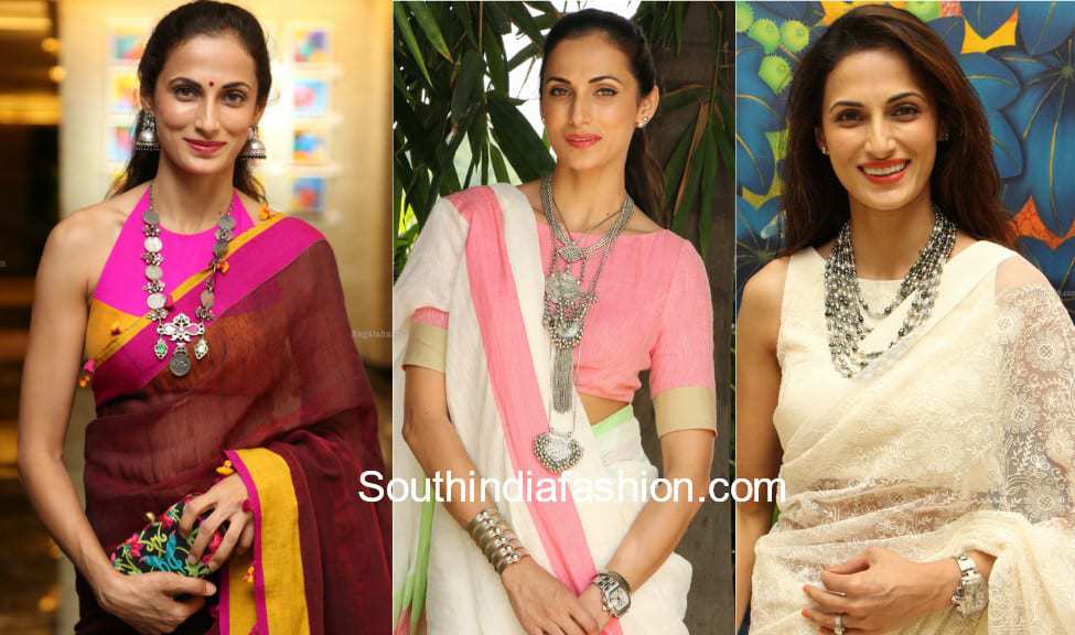 shilpa reddy accessories with sarees