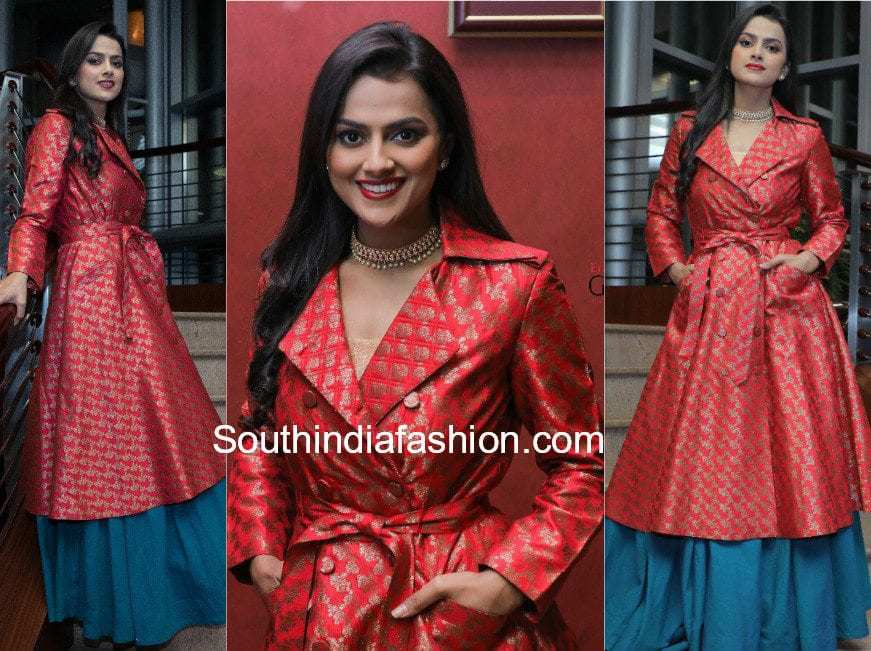 shraddha srinath skirt with long jacket