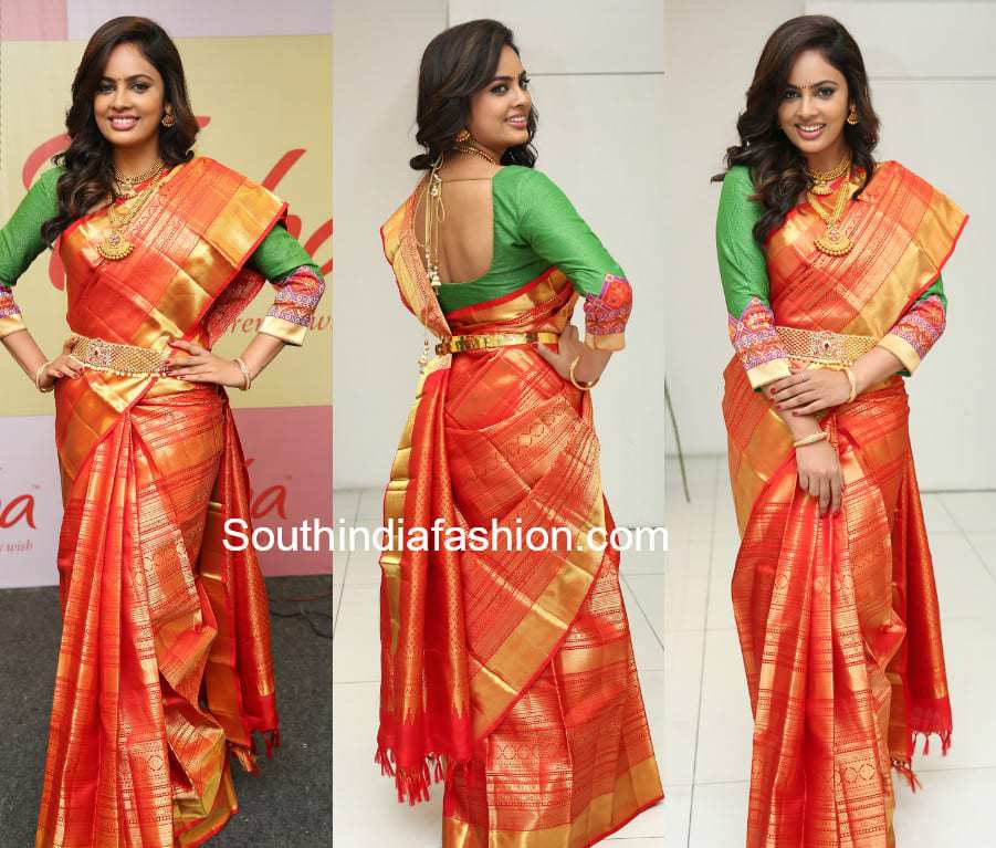 nandita swetha pattu saree