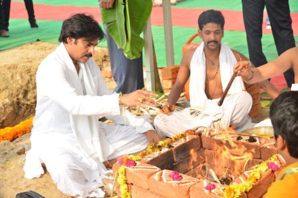 PAWAN KALYAN BHOOMI POOJA PHOTOS