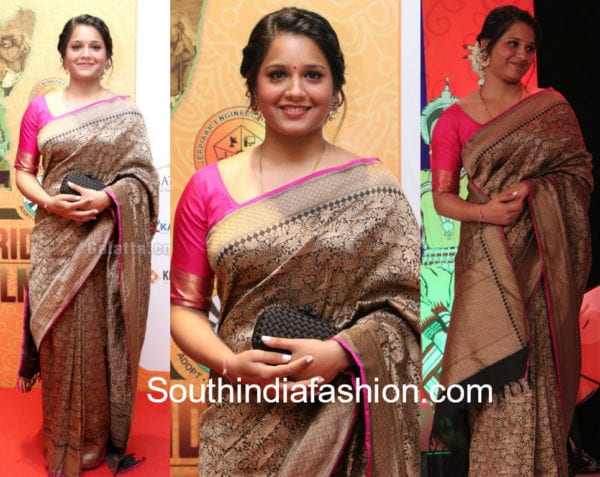 dipika pallikat saree at Pride of Tamil Nadu Awards 2018