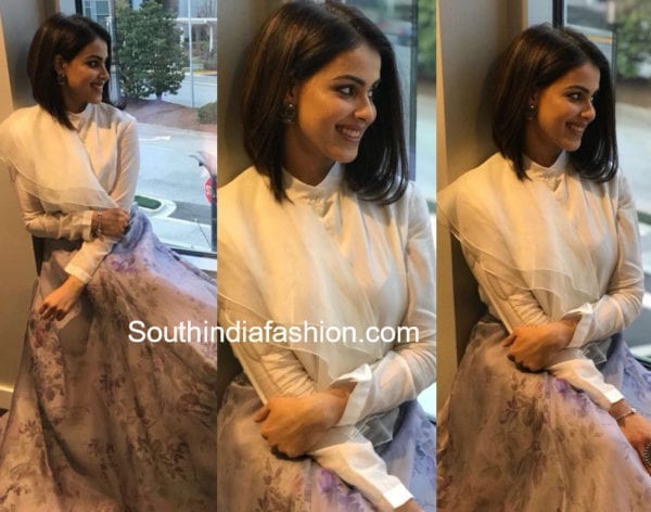 genelia long skirt with white shirt