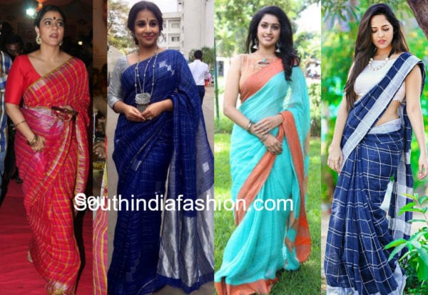 hoe to wear linen sarees