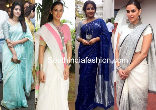 style and accessorize linen sarees