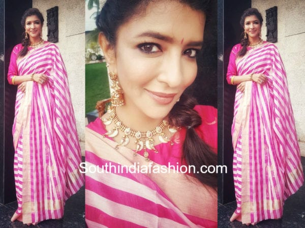 lakshmi manchu ugadi saree