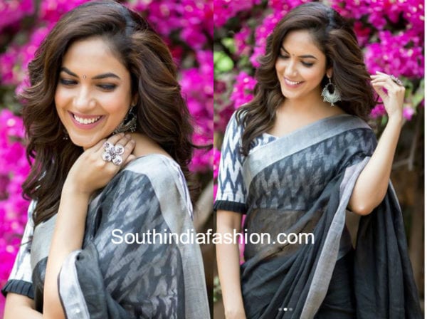 ritu varma linen saree