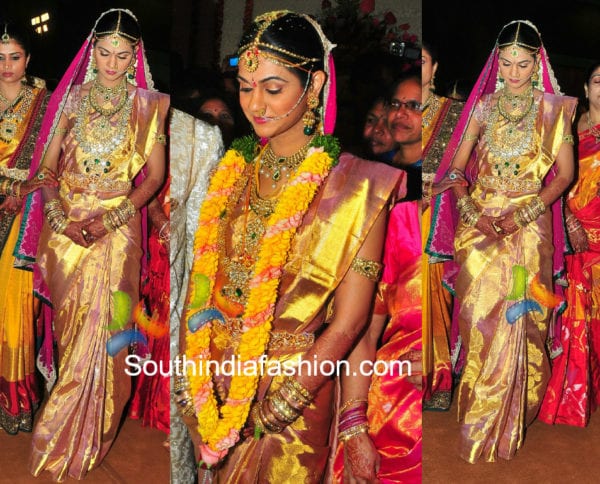 sneha reddy wedding saree