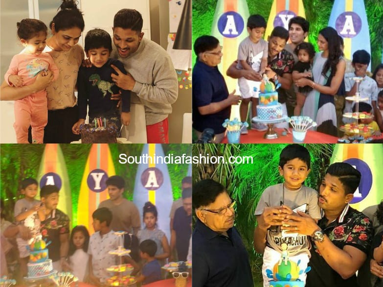 allu arjun son allu ayaan 4th birthday photos