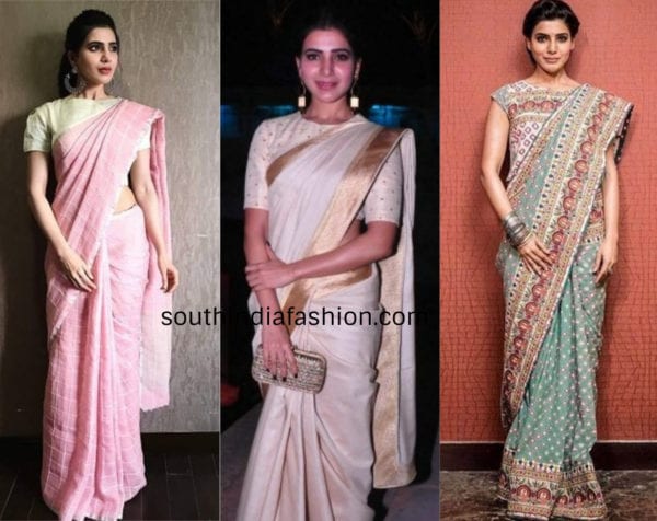 samantha akkineni in sarees