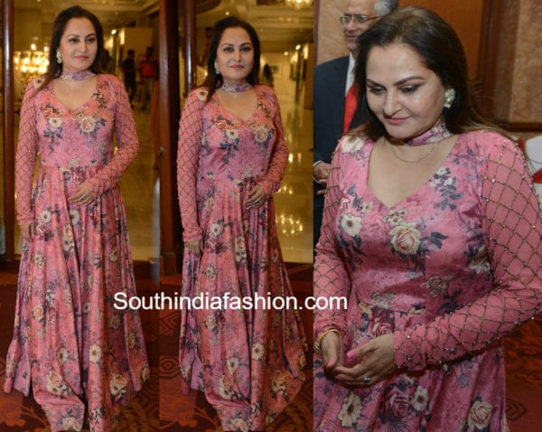 jayaprada floral gown