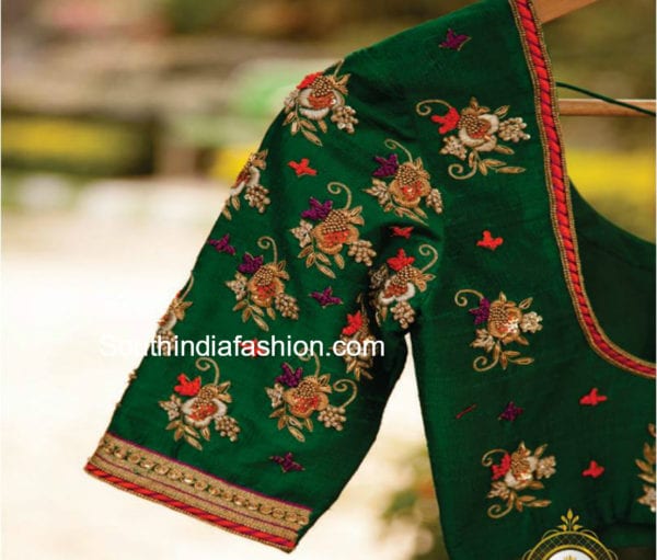 embroidered designser blouses for plain sarees