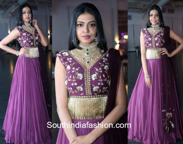 shivani rajasekhar purple lehenga fashion show