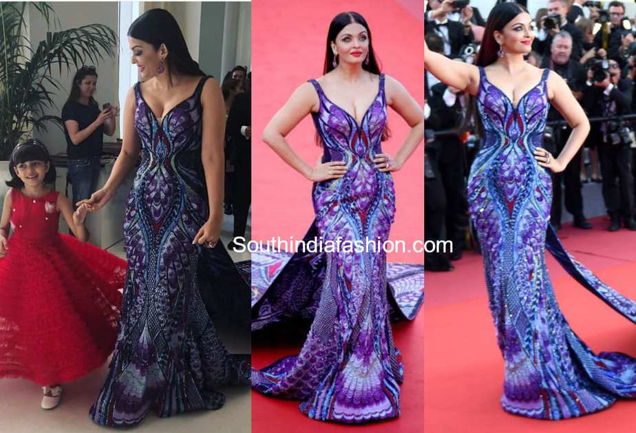 aishwarya rai in purple gown at cannes 2018