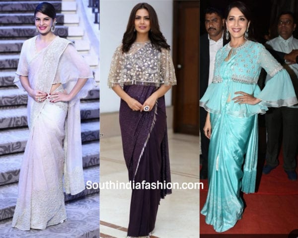 actresses wearing cape blouse