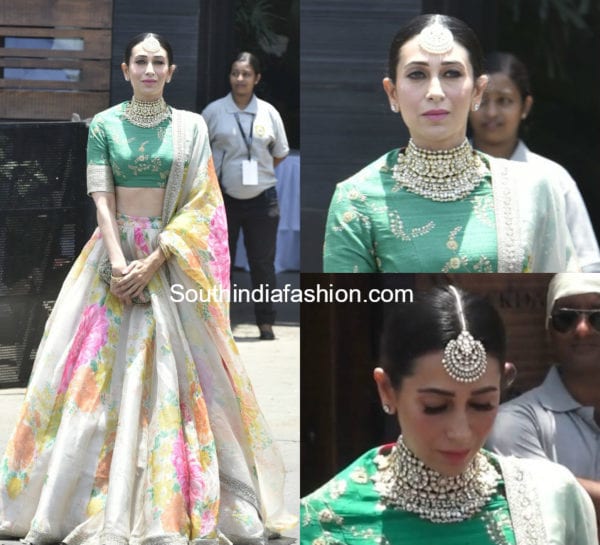 karisma kapoor sabyasachi choker at sonam wedding