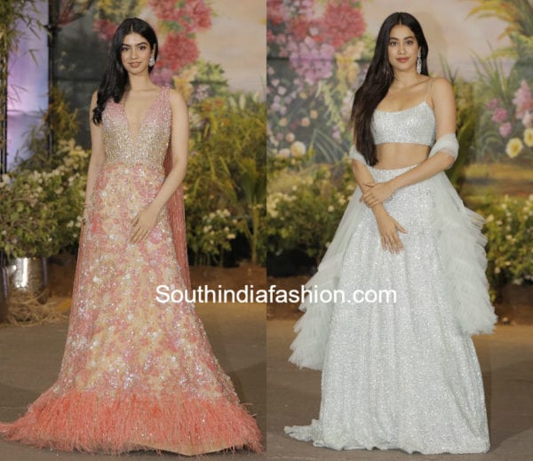 jhanvi kapoor and khushi kapoor at sonam kapoor wedding reception