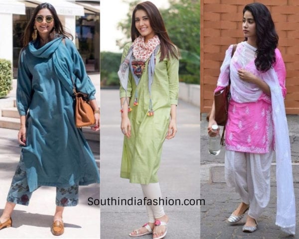 actresses wearing kurtis