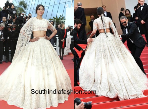 sonam kapoor lehenga cannes 2018