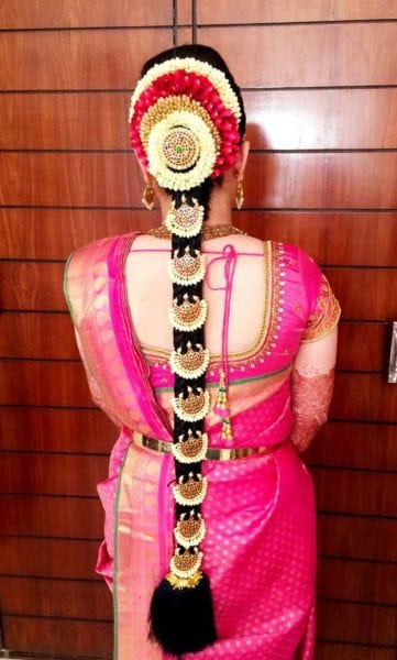 southindian wedding gajra hairstyles