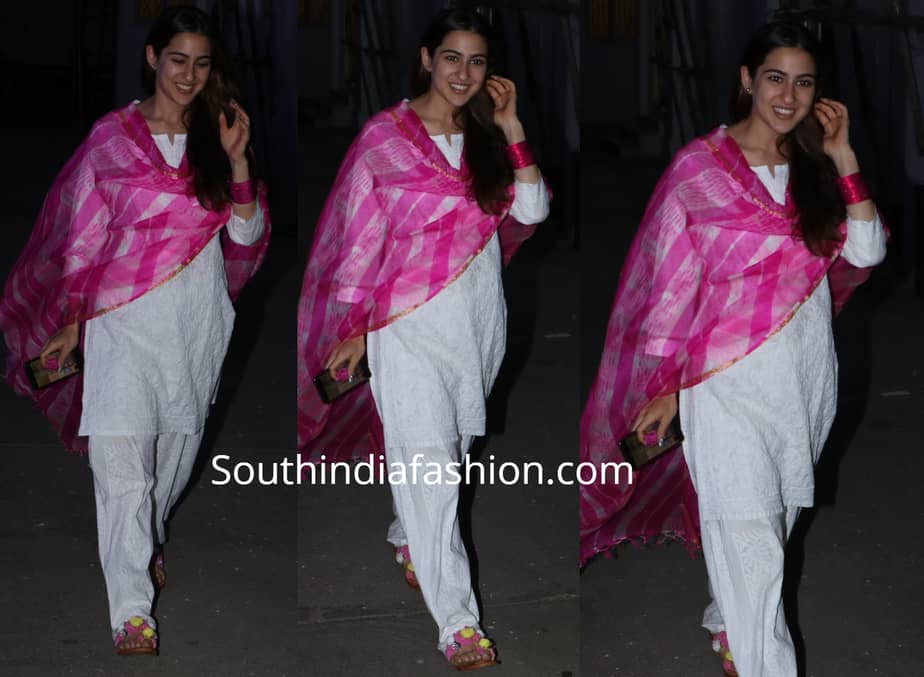 sara ali khan white salwar kameez