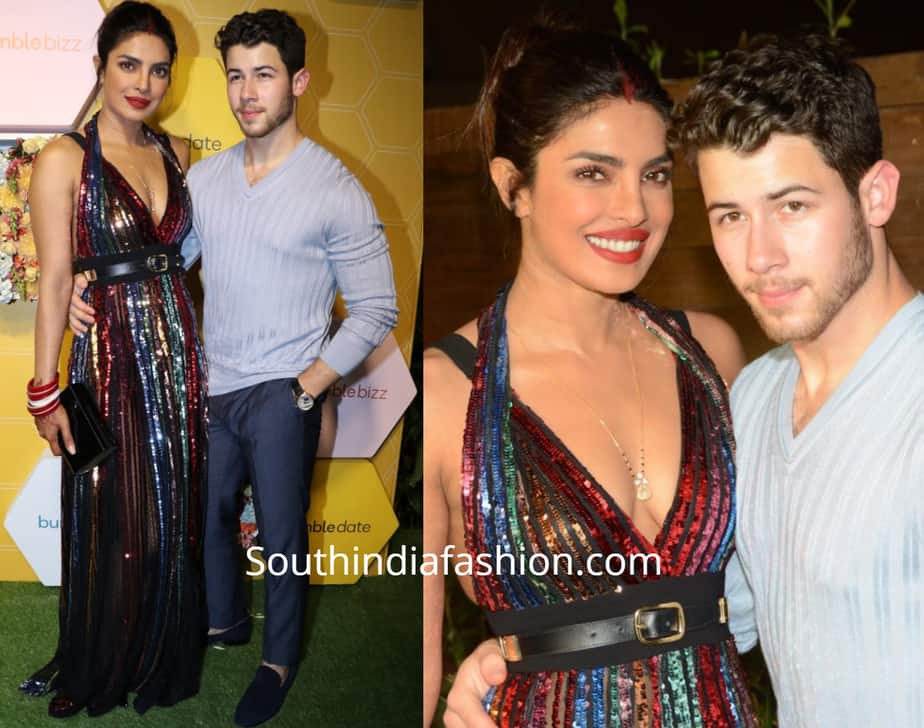 priyanka and nick at bumble party