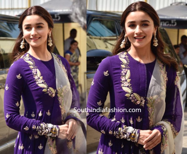 Alia Bhatt in Anamika Khanna at Kalank Trailer Launch!