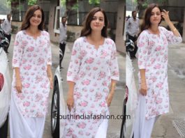 Dia Mirza in a kurta palazzo