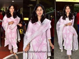 Janhvi Kapoor in a salwar suit at the airport